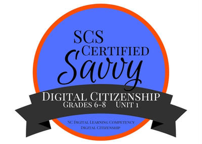 Digital Citizenship Grades 6-8 Unit 1 Badge